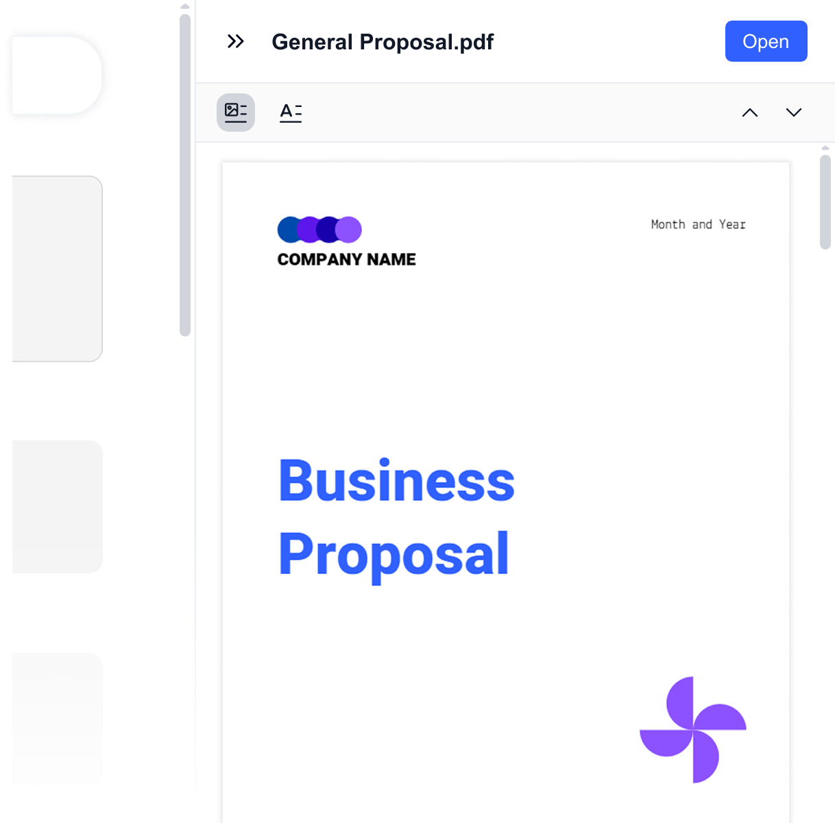 Gety preview panel for quick file viewing