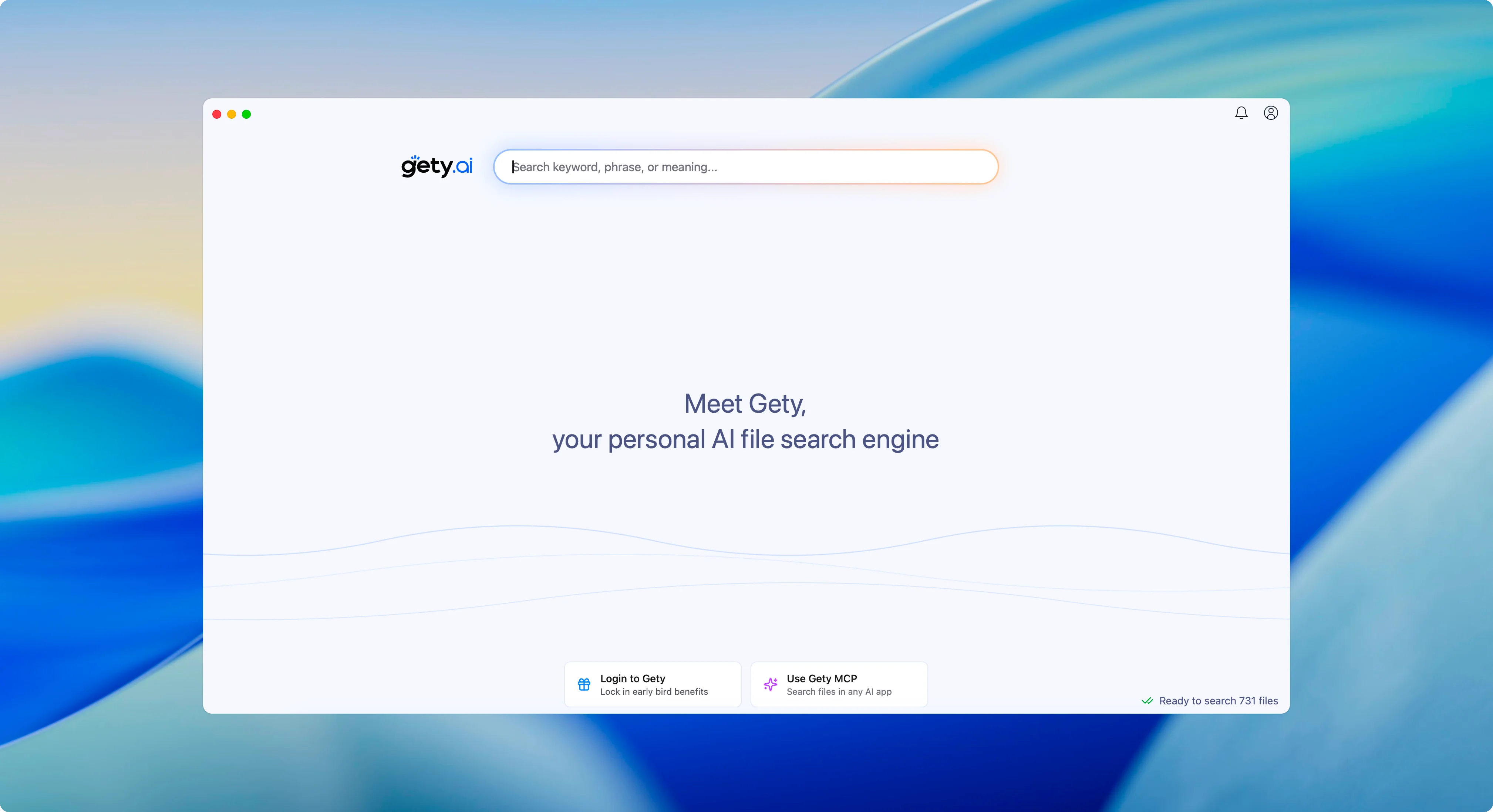 Gety Redesigned Interface